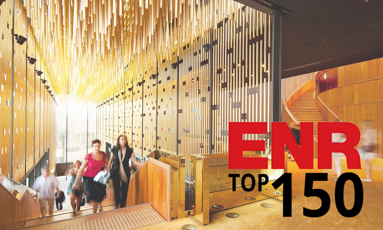 Aurecon’s ranks number 42 in ENR Top 150 Global Design Firms list.