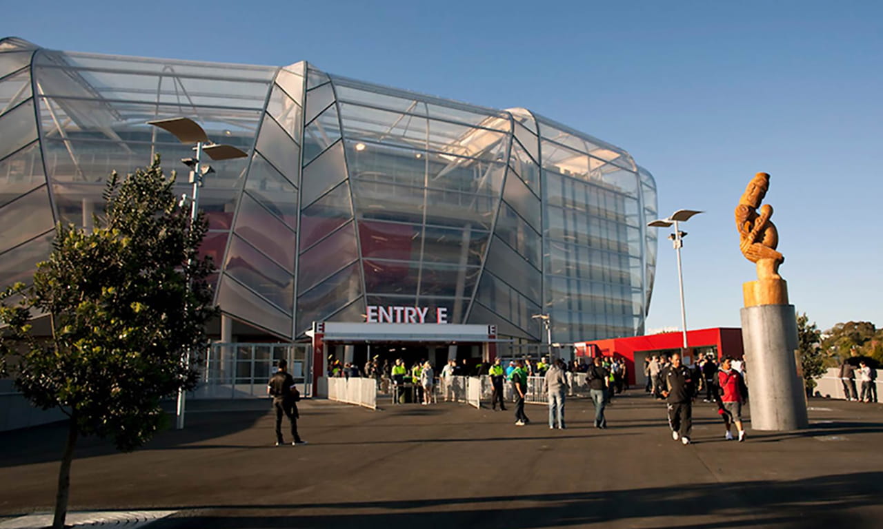 Eden Park Stadium in Auckland, one of two stadia in New Zealand built to be used for international events.