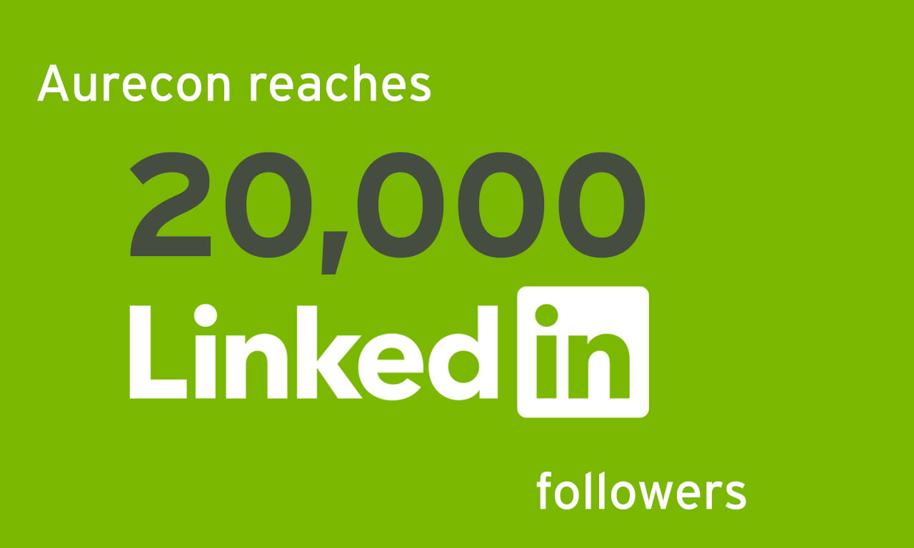Aurecon now has 20,000 followers on the LinkedIn Social Media platform.