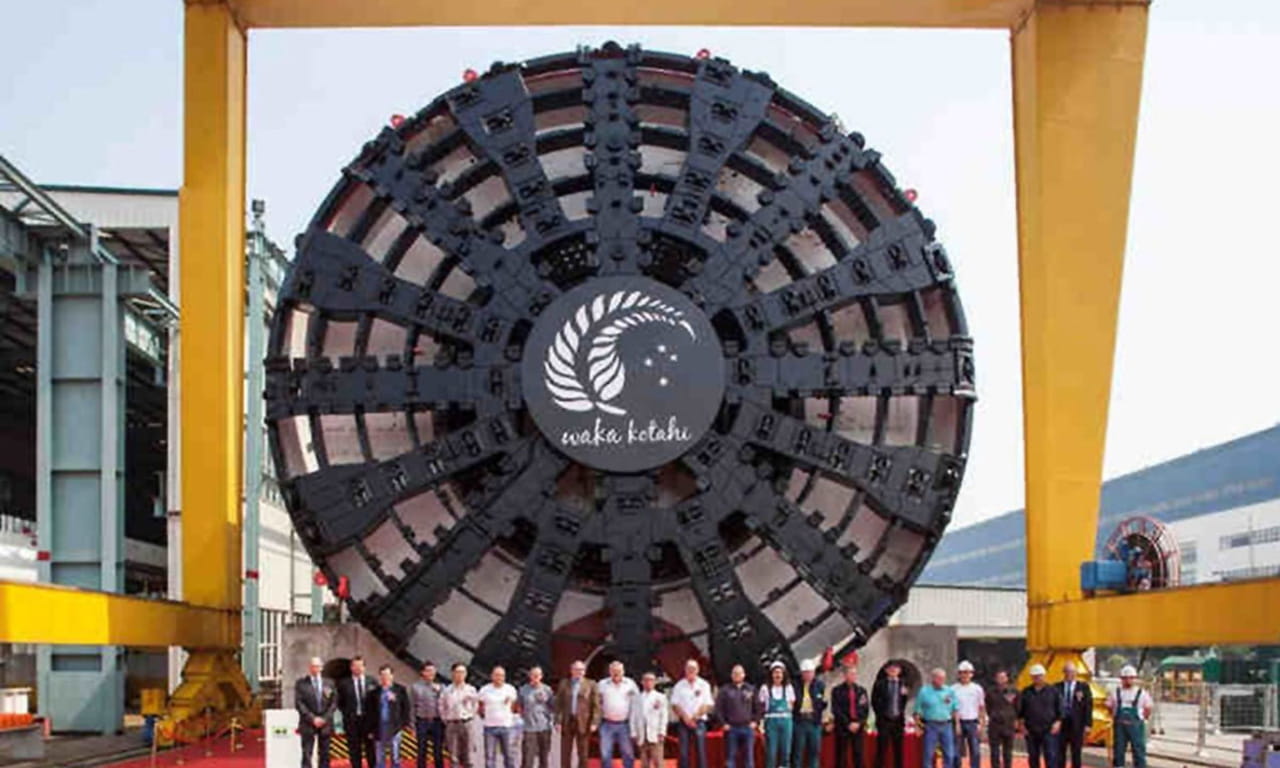 A special Tunnel Boring Machine (TBM), designed and built specifically for the Waterview Connection Aurecon project was brought in from China.