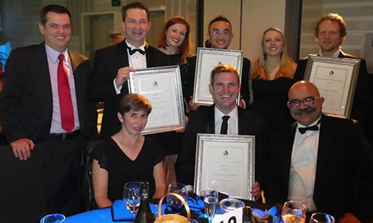 The ACENZ President’s Award went to the Aurecon's Tristan Meo. In addition, Aurecon won two Silver Awards of Excellence project awards.