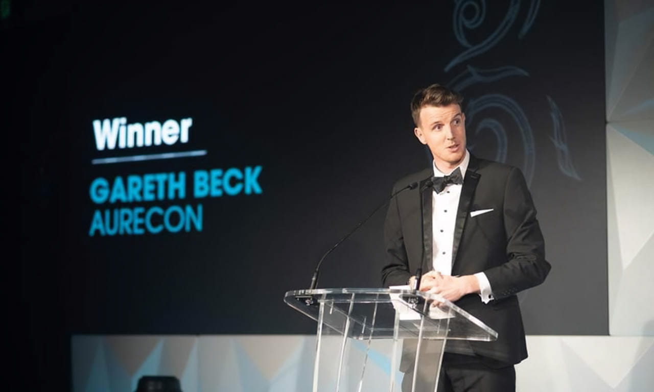 Aurecon’s Health and Safety Advisor Gareth Beck wins the New Zealand Emerging Practitioner of the Year 2020.