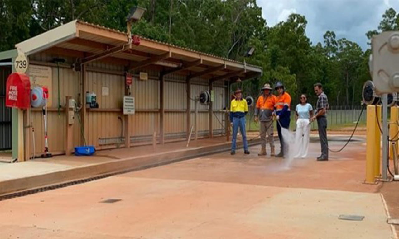 The RAAF Scherger Base Wide Maintenance Works Vehicle Wash Point and Equipment station, another Aurecon project.