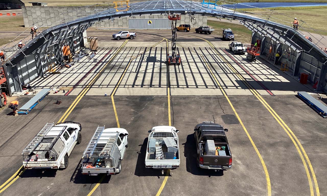 RAAF Townsville Ordnance Loading Apron Roof Refurbishment – roof structure.