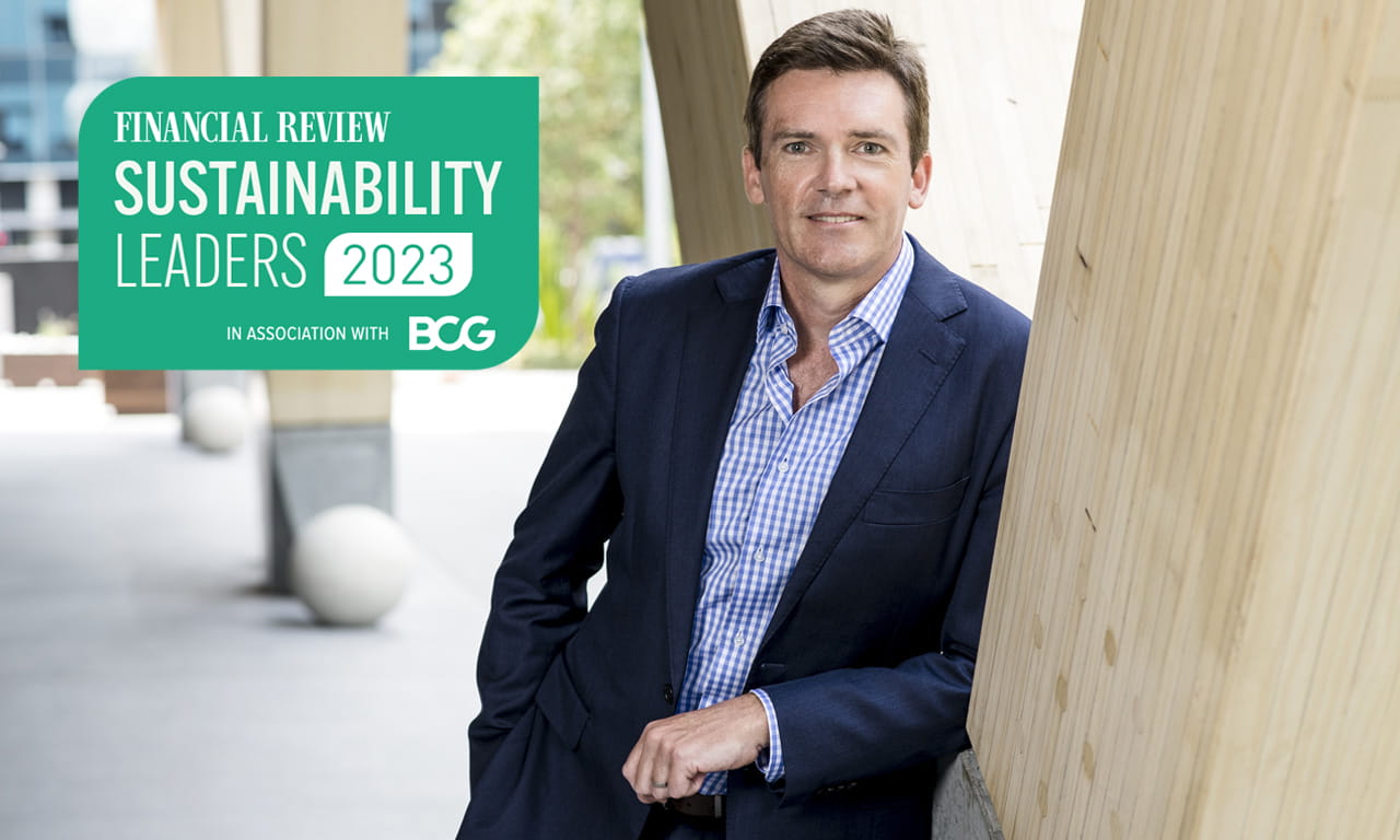 Paul Gleeson, Group Director – Sustainability. Aurecon ranks top five in AFR Sustainability Leaders 2023 list.