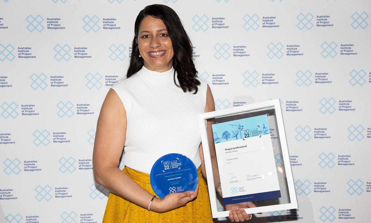 National Project Professional Award Winner Aurecon’s Carlene Frank, Manager Program Advisory, Melbourne.