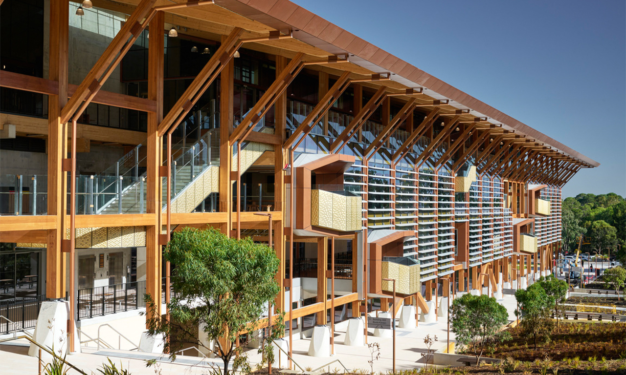 Murdoch University Boola Katitjin, Western Australia’s first mass engineered timber building.