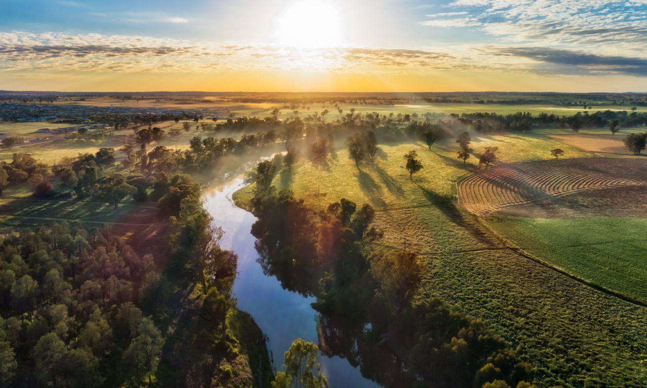 Image. Macquarie River, New South Wales, Australia. Aurecon and KBR partners to provide Australian water utility with planning, engineering, and program services.