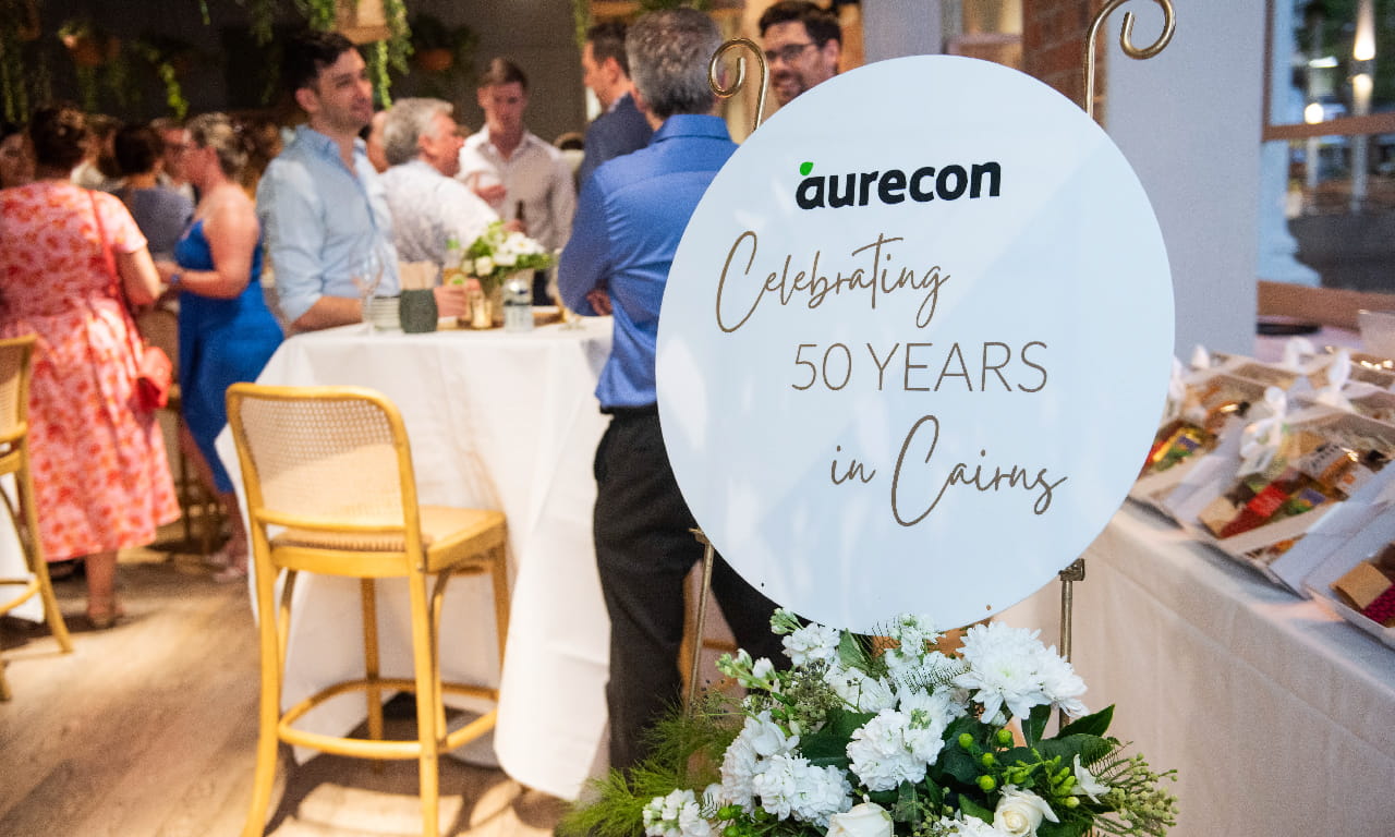 Aurecon celebrating 50 years in Cairns event.
