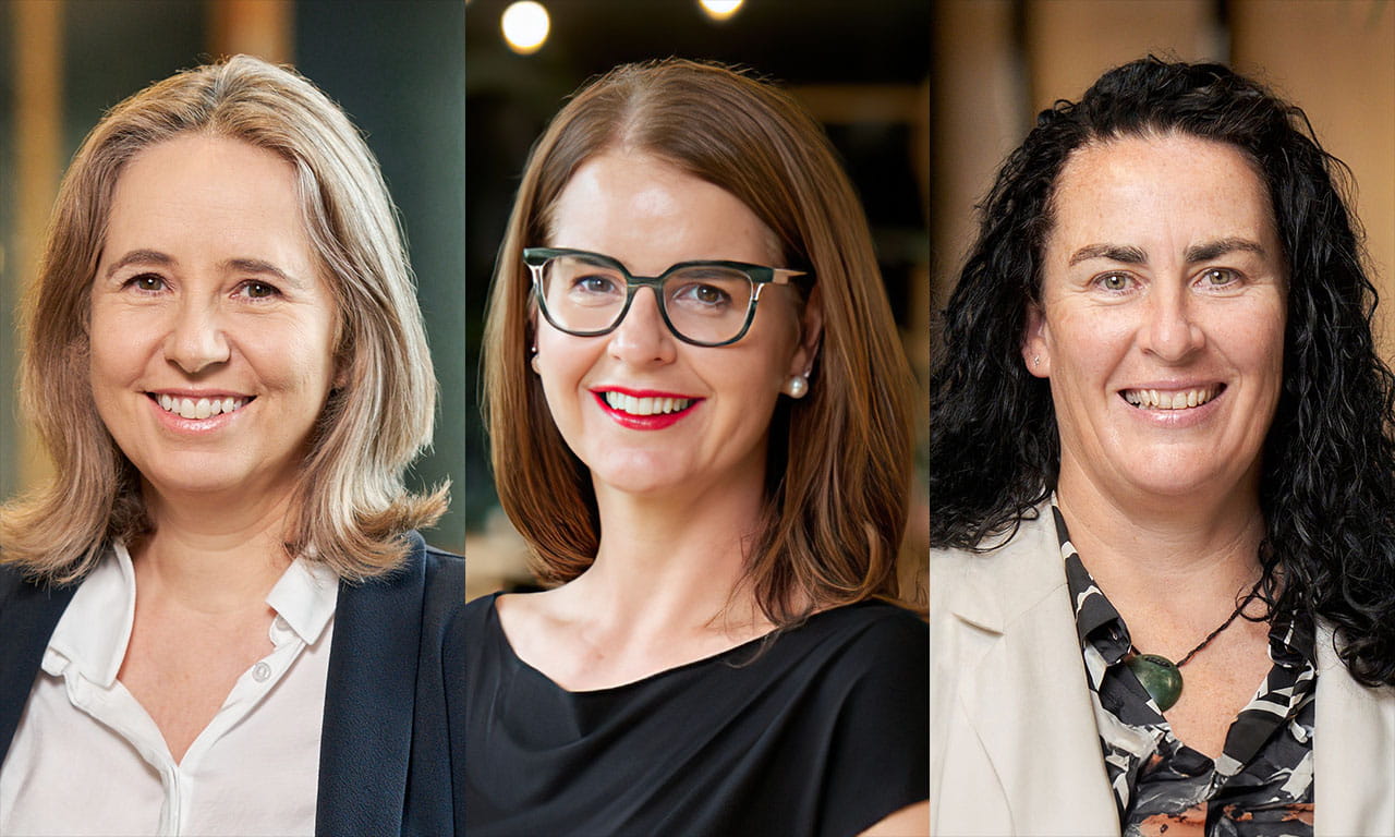 Dr Deborah Lind, Ceinwen McNeil and Jane Henley appointed to senior roles in Aotearoa New Zealand. (Pictured L-R)