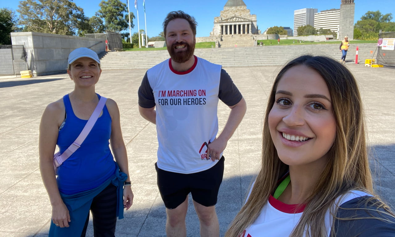 Soldier On | March On Challenge 2023, Melbourne Team at The Shrine of Remembrance