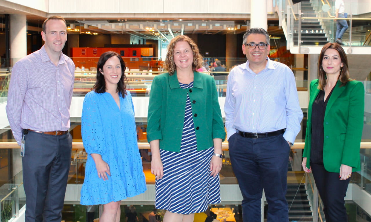 L-R: Simon Ward KBR COP Program Director for SA Water, Annie Potts Aurecon FEED Program Director for SA Water, Amanda Lewry General Manager Sustainable Infrastructure SA Water, Peter Seltsikas Senior Manager Capital Delivery SA Water, Sofia Chouli Senior Manager Engineering SA Water.