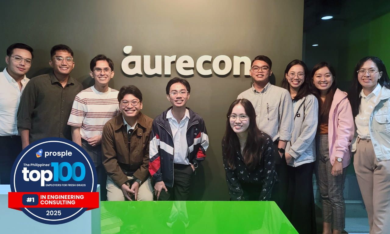 Aurecon's young Filipino professionals at the Manila, Philippines office.