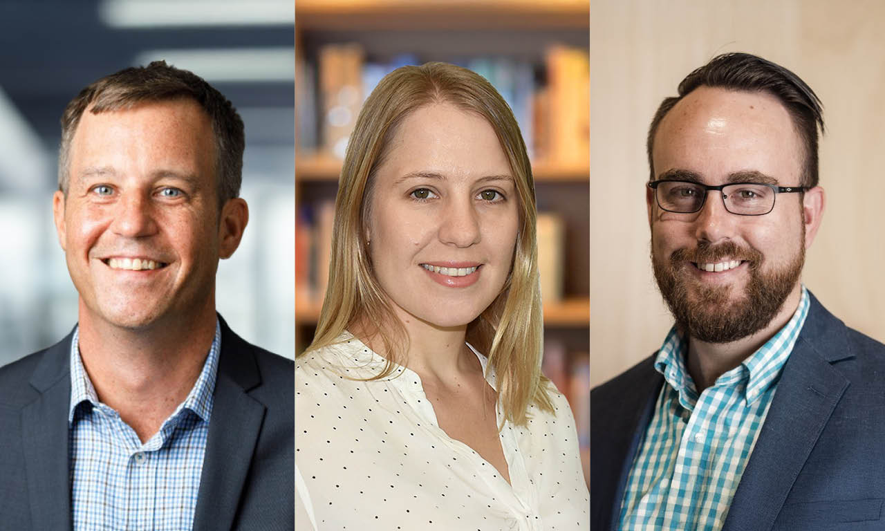 Aurecon’s speakers at the 2025 Climate Smart Engineering Conference (L-R): Matthew Tendam, Jessica Holz, and Alan Thomas.