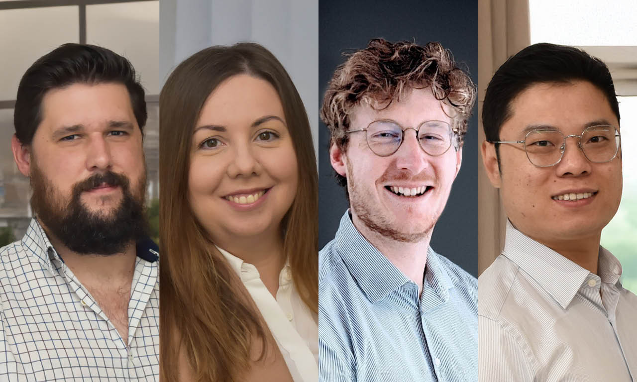 Aurecon’s speakers at the 2025 Climate Smart Engineering Conference (L-R): Adam Pfitzner, Danielle Avolio, Jack Johnson, and Qiang (Dan) Gao.