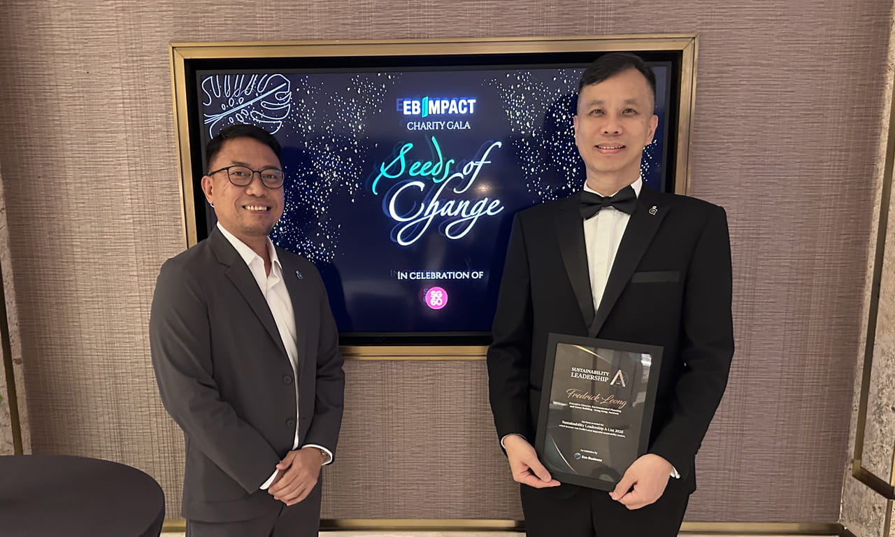 Fredrick Leong and Brian Cabrera represented Aurecon at the Eco-Business A-List Awards gala, celebrating sustainability leaders driving positive change in the region. Image courtesy by Fredrick.