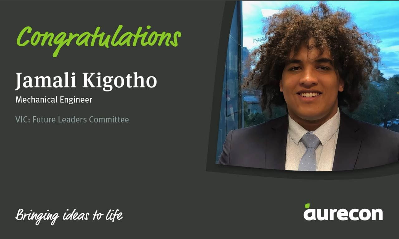 Jamali Kigotho, Mechanical Engineer, VIC: Future Leaders Committee.