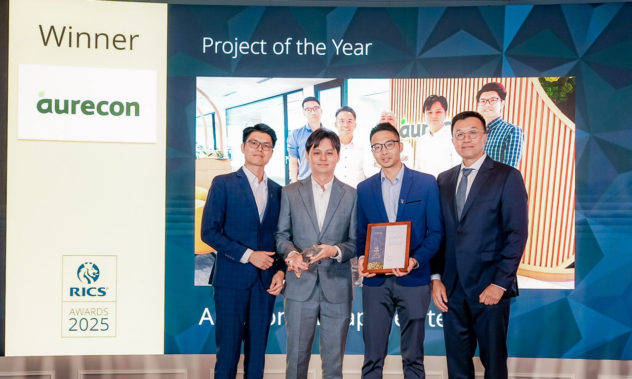 Aurecon's K2 Data Centre team receives the RICS Southeast Asia Project of the Year Award 2025.