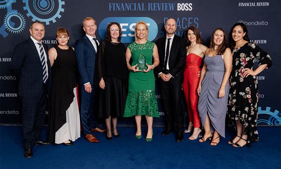 L-R: Tim Spies, Bex Smith, Matt Magraith, Emily Sunman, Louise Adams, Liam Hayes, Amanda Vining, Amélie MacLaren, Renee Mamolis.