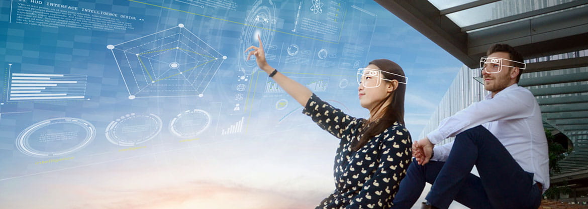 A man and woman sitting on a roof