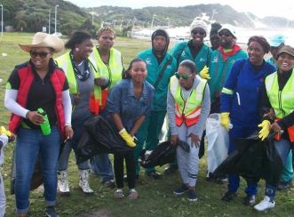 Joining the Buffalo City Metro coastal clean-up day in East London, South Africa