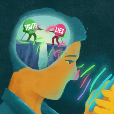 How does fact cross a sea of fiction?