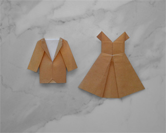 Origami dress and suit