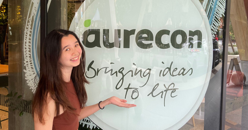 Jessica Yun joined an internship program to gain more professional experience in the marketing team at Aurecon.