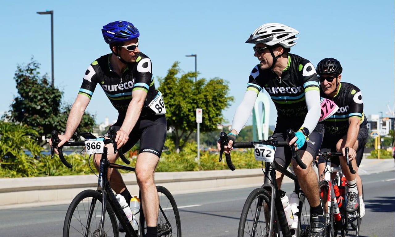 Brisbane Office: Aurecon as Tour de Brisbane. All Aurecon cyclists finished the ride, with some even going the extra mile and adding Mt Cootha to their ride.