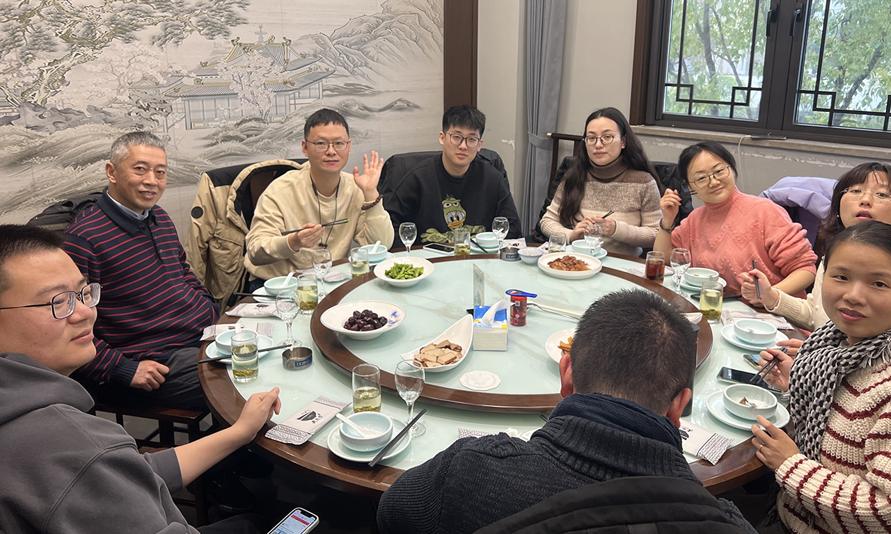 Team bond over traditional Shanghai feast.