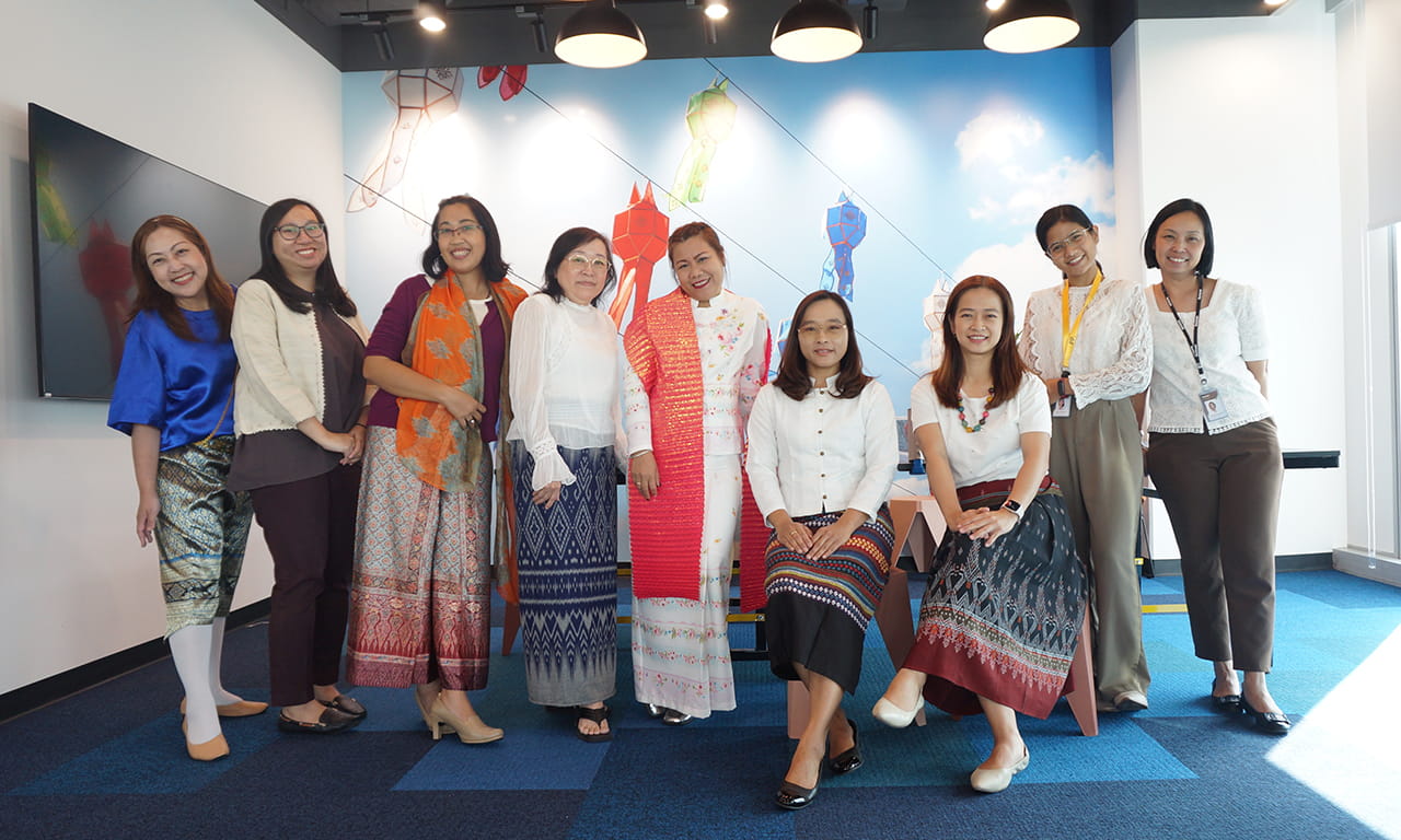 Celebrating the Loy Kratong festival.