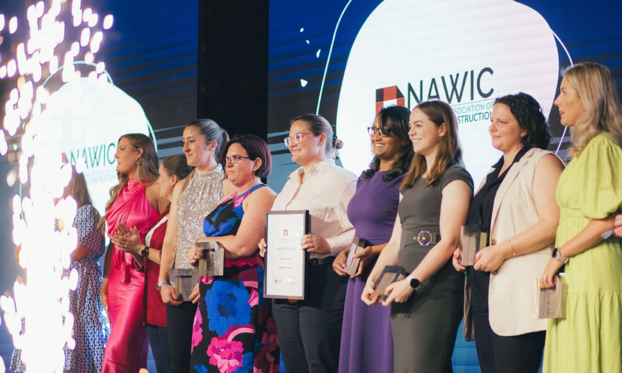 Dana Crier (third from R) pictured with other award winners at National Association of Women in Construction (NAWIC).
