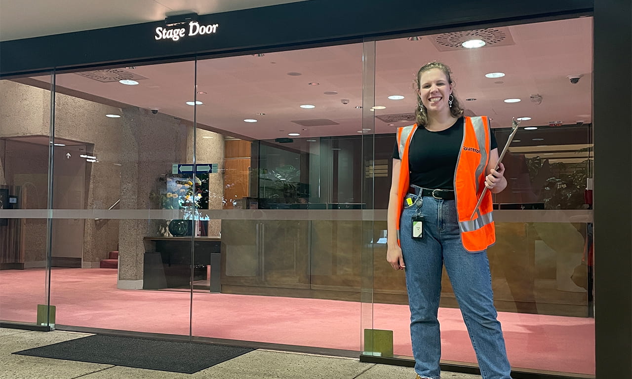 Fiona visits Queensland Performing Arts Centre (QPAC) for a project she is working on.