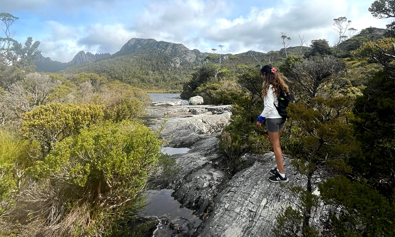 I also love going hiking on the weekend with my friends.