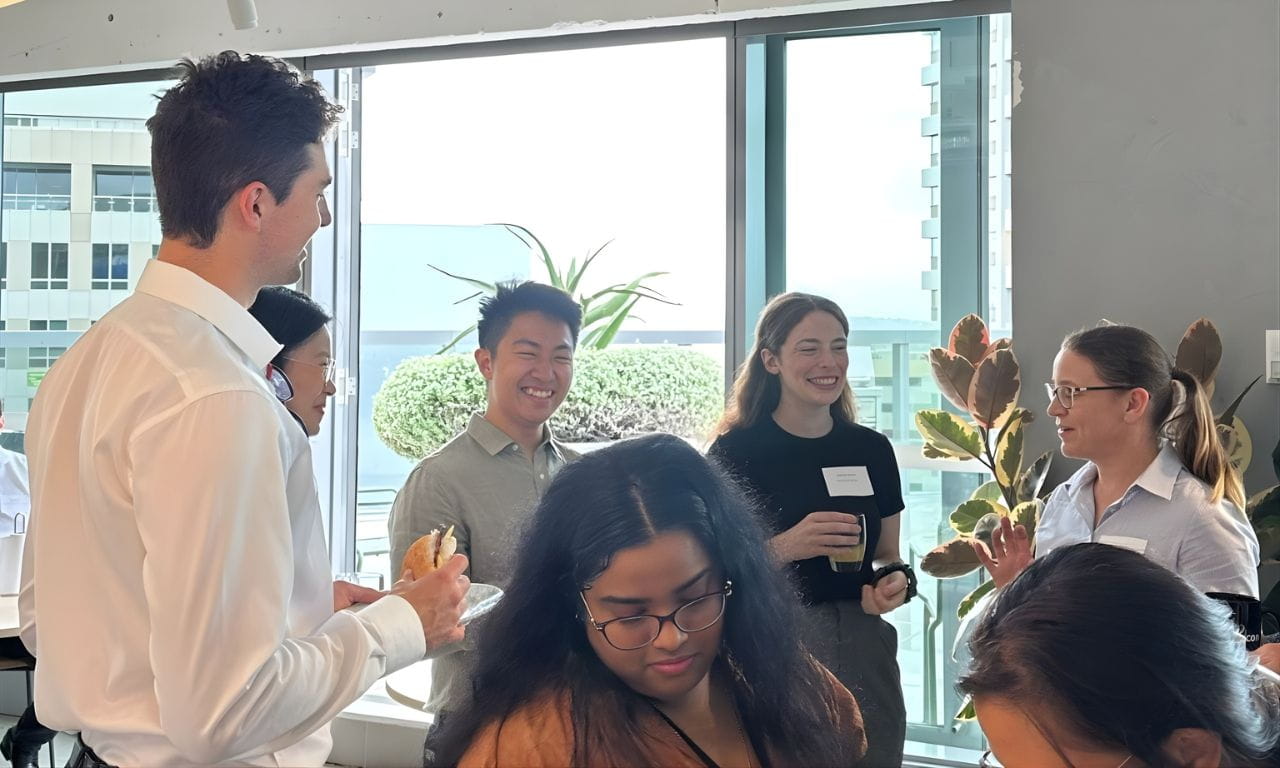 New starter breakfast with grads in the Sydney office.