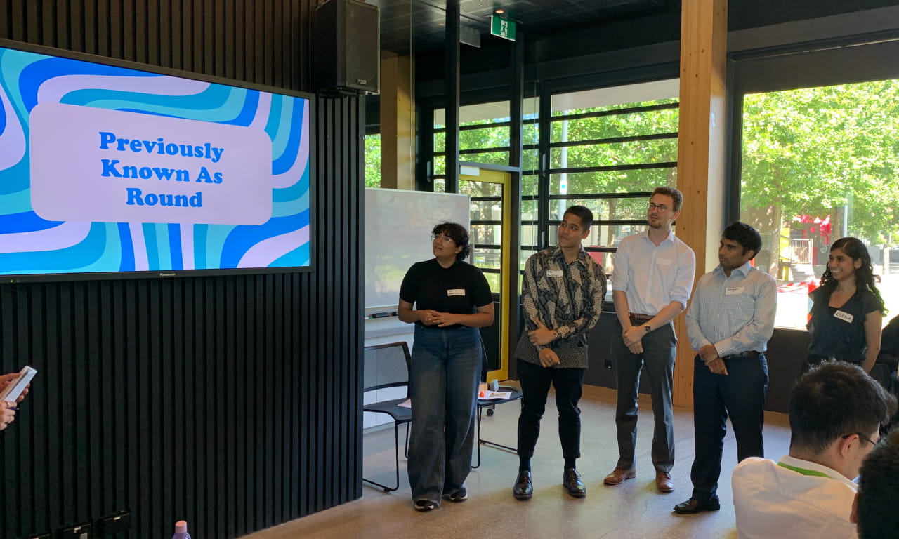 Team presentation during limelight icebreaker event.
