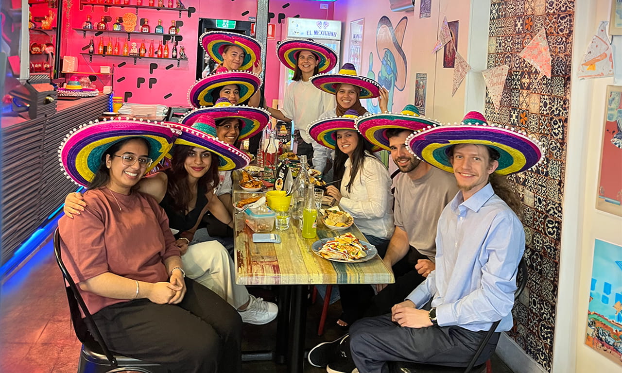 Lunch with some fellow interns near the office.