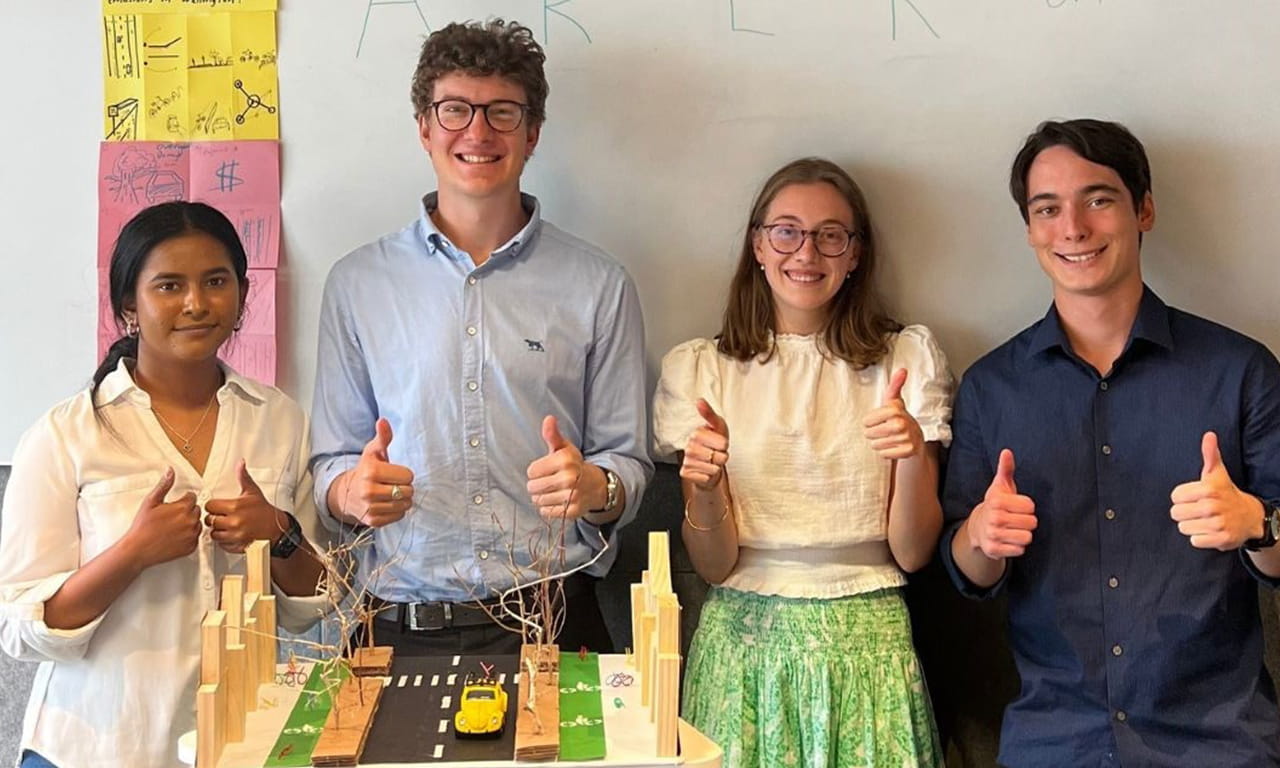 Team AREK-ON (Ashna, Ryan, Eloise, Kerwyn – ON). "Built different" was our slogan for the innovation challenge.
