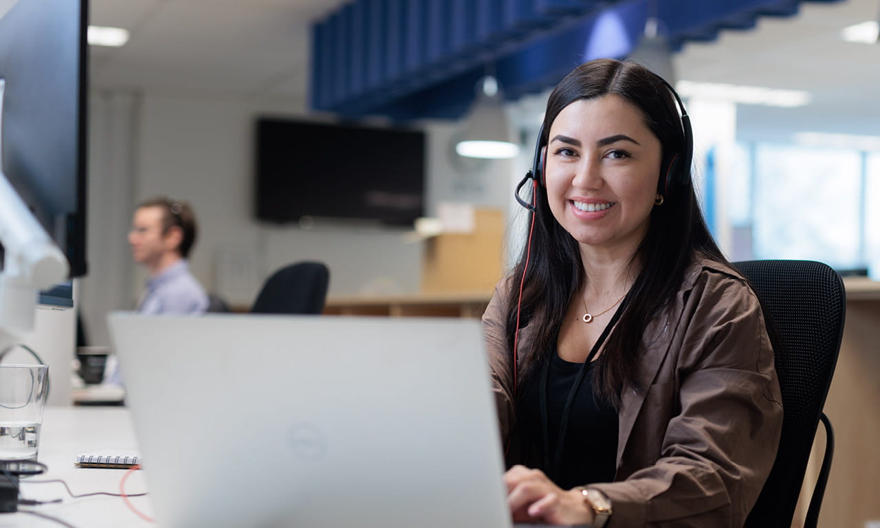 Juliana at her first professional job at Aurecon as Water Engineer.