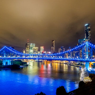 Brisbane river at night