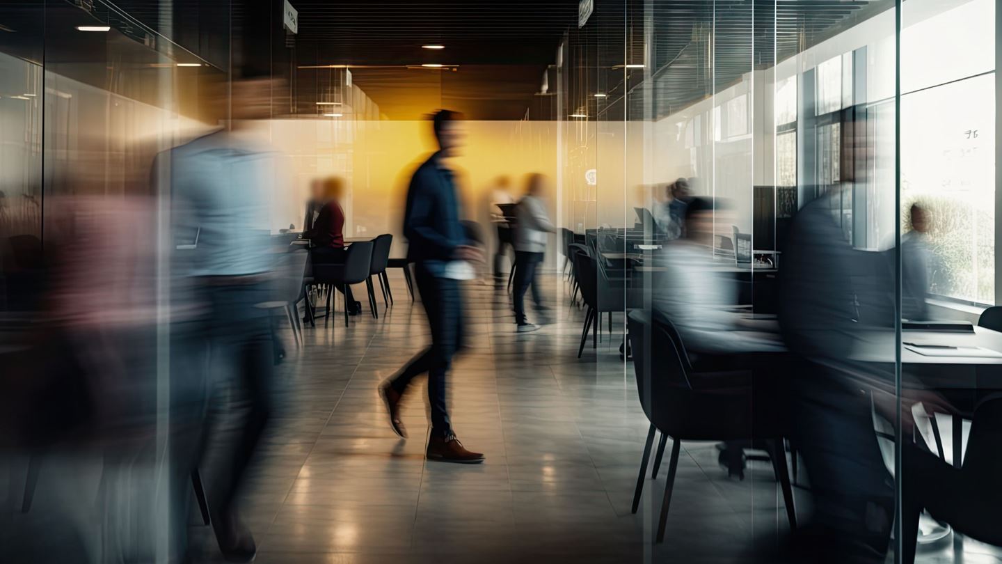 Office building workers