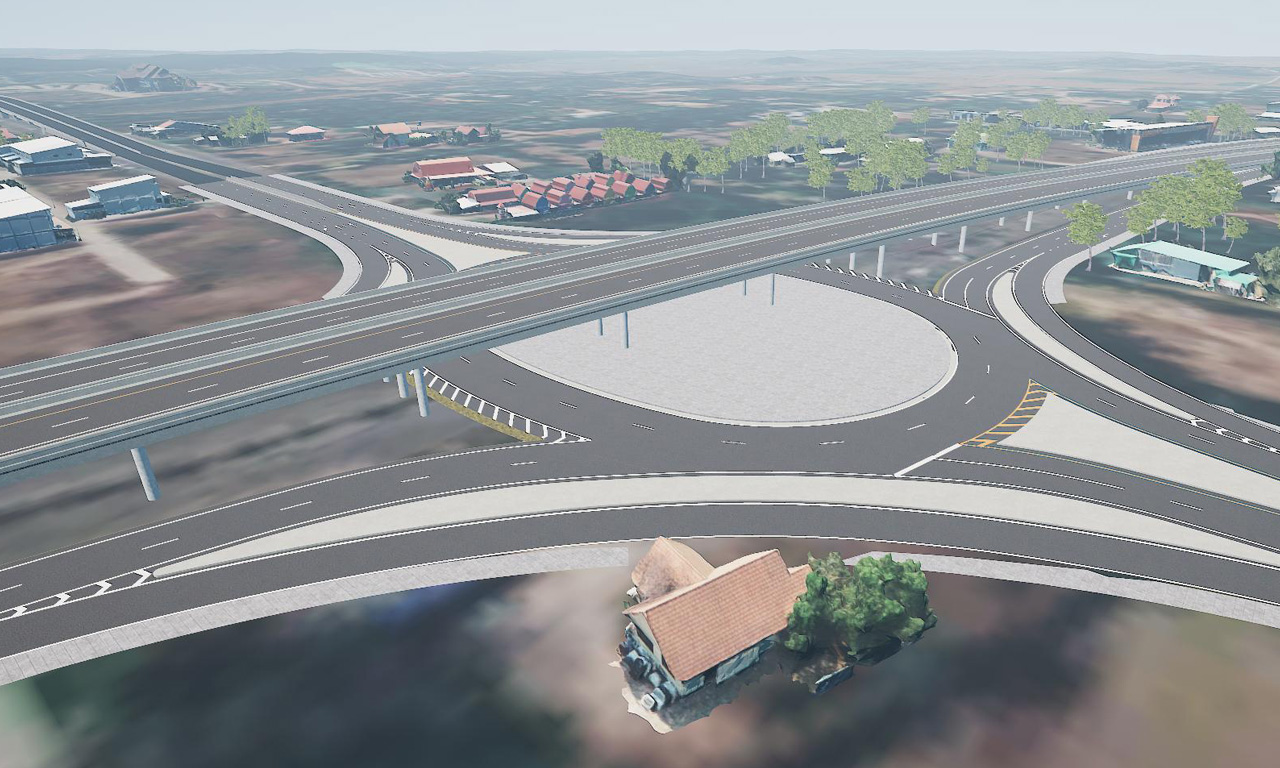3D visualisations produced from drone surveys allow engineers to visualise the impact of their design on the environment in the early stages of project design.