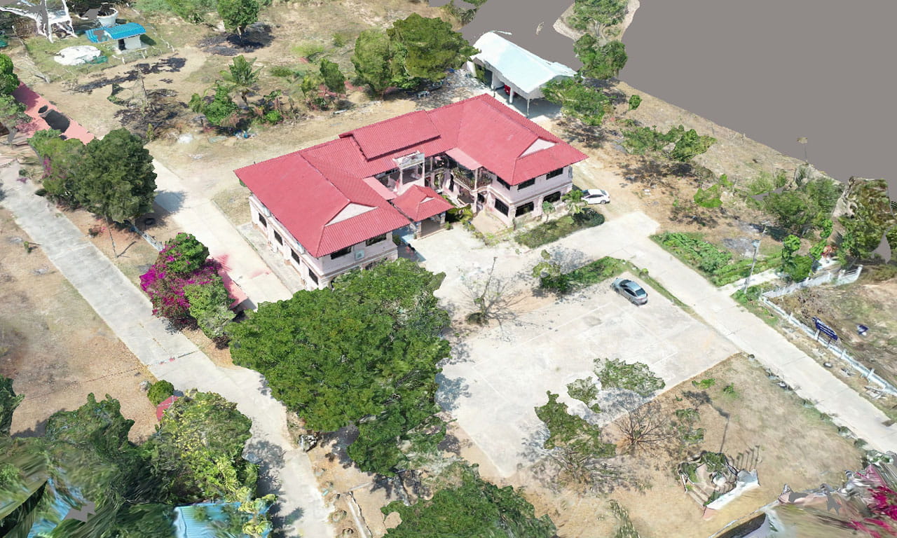 Through the use of drones, engineers can survey sites from above and obtain a photogrammetric 3D mapping result.