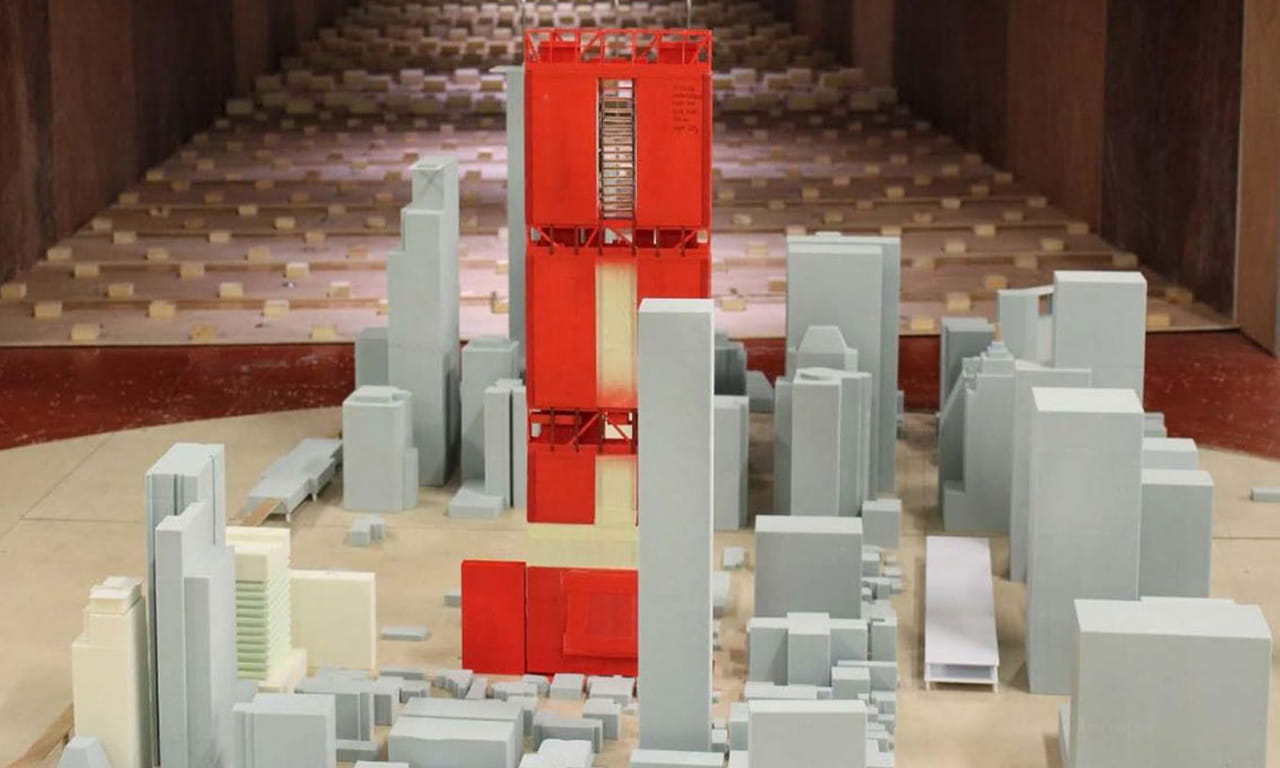 A scale model of Aurecon's Sooontareeya Tower in Bangkok