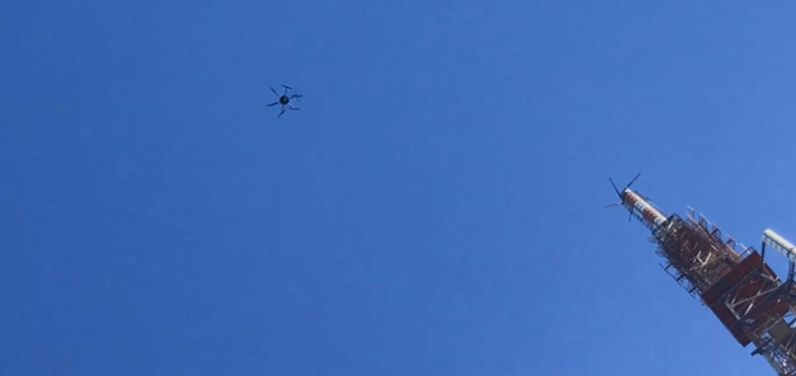 Drone inspection and assessment of a Telco Tower.