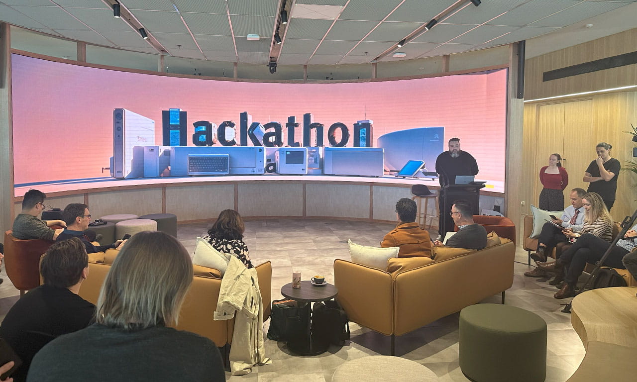 Kickstarting the hackathon: Exploring AI and design fusion.