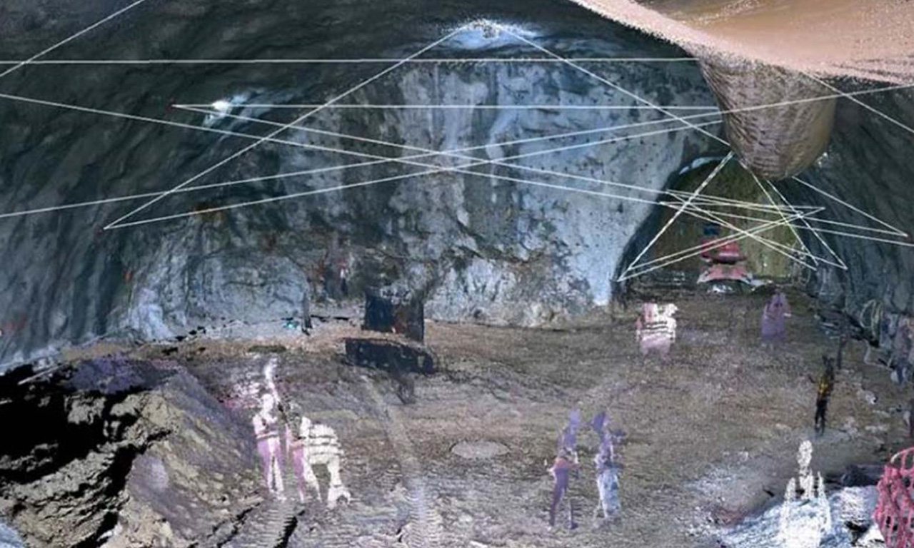 Laser scanning excavation.