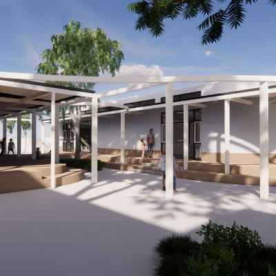 Modular construction design at Glenelg Primary School, South Australia, as part of Aurecon’s involvement in the largest single investment in public education in the State.
