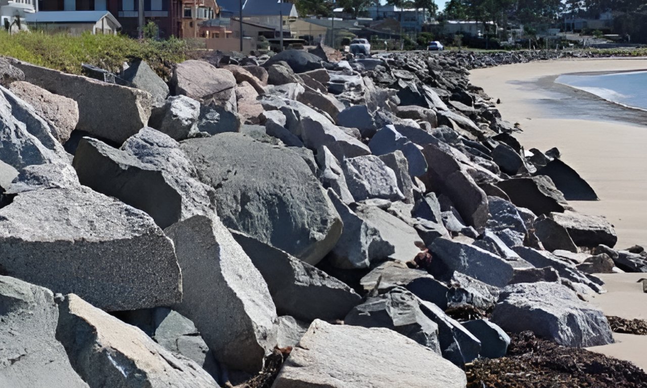 Several seawall for Eurobodalla Shire Council, including the Casey's Beach seawall project.