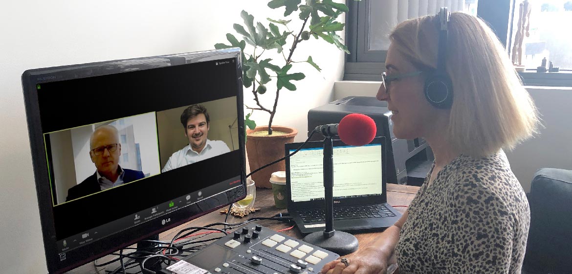 Maria Rampa talks to Stephane Asselin about his insights on the COVID-19 crisis in Asia and Mark Mauerberger about the current working conditions in Dubai.